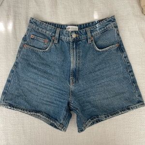 ZARA High-Waisted Denim Shorts